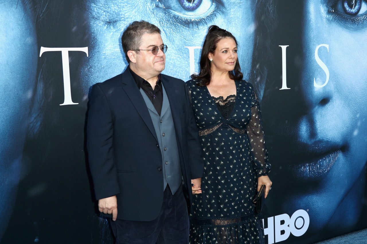 LOS ANGELES, CA - JULY 12: Comedian Patton Oswalt and actor Meredith Salenger attends the premiere of HBO's "Game Of Thrones" season 7 at Walt Disney Concert Hall on July 12, 2017 in Los Angeles, California.