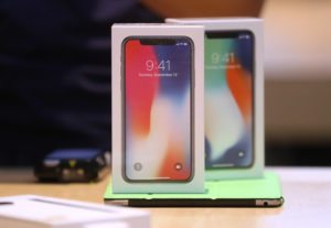 PALO ALTO, CA - NOVEMBER 03: The new iPhone X is displayed at an Apple Store on November 3, 2017 in Palo Alto, California. The highly anticipated iPhone X went on sale around the world today.