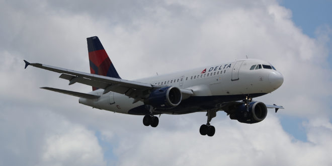 FORT LAUDERDALE, FL - JULY 14: A Delta airlines plane is seen as it comes in for a landing at the Fort Lauderdale-Hollywood International Airport on July 14, 2016 in Fort Lauderdale, Florida. Delta Air Lines Inc. reported that their second quarter earnings rose a better-than-expected 4.1%, and also announced that they decided to reduce its United States to Britian capacity on its winter schedule because of foreign currency issues and the economic uncertainty from Brexit.