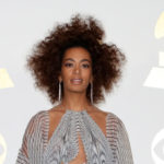 LOS ANGELES, CA - FEBRUARY 12: Singer Solange Knowles, winner of Best R&B Performance for 'Cranes in the Sky,' poses in the press room during The 59th GRAMMY Awards at STAPLES Center on February 12, 2017 in Los Angeles, California.