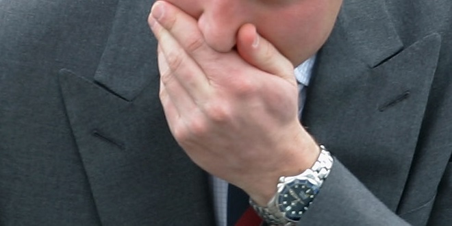 BLACKBURN, UNITED KINGDOM - MAY 09: Prince William stifles a sneeze during a visit to St Aidan's Primary School on May 9, 2008 in Blackburn, England. (Photo by Gary M. Prior/Getty Images)