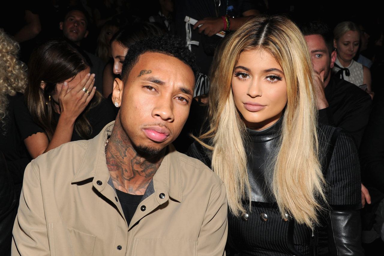 NEW YORK, NY - SEPTEMBER 12: Tyga (L) and Kylie Jenner attend the Alexander Wang Spring 2016 fashion show during New York Fashion Week at Pier 94 on September 12, 2015 in New York City.