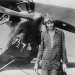 394033 03: (FILE PHOTO) Amelia Earhart stands June 14, 1928 in front of her bi-plane called "Friendship" in Newfoundland. Carlene Mendieta, who is trying to recreate Earhart's 1928 record as the first woman to fly across the US and back again, left Rye, NY on September 5, 2001. Earhart (1898 - 1937) disappeared without trace over the Pacific Ocean in her attempt to fly around the world in 1937. (Photo by Getty Images)