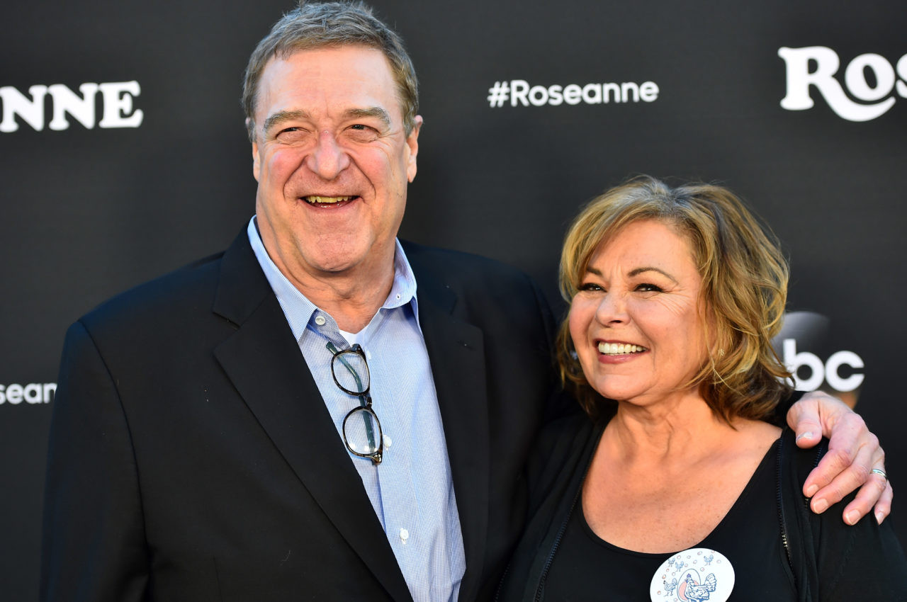 BURBANK, CA - MARCH 23: John Goodman and Roseanne Barr attend the premiere of ABC's "Roseanne" at Walt Disney Studio Lot on March 23, 2018 in Burbank, California. (Photo by Alberto E. Rodriguez/Getty Images)