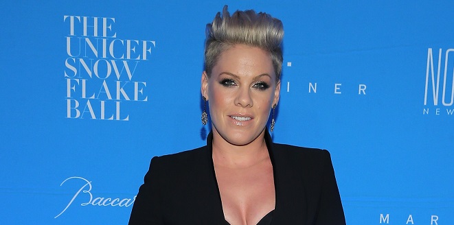 NEW YORK, NY - DECEMBER 01: Performer, recording artist P!nk attends the 11th Annual UNICEF Snowflake Ball Honoring Orlando Bloom, Mindy Grossman And Edward G. Lloyd at Cipriani, Wall Street on December 1, 2015 in New York City. (Photo by Jemal Countess/Getty Images for UNICEF)