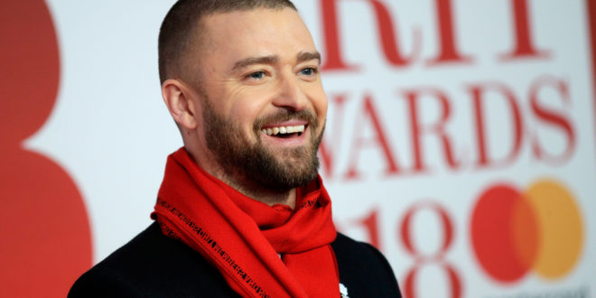 LONDON, ENGLAND - FEBRUARY 21: *** EDITORIAL USE ONLY IN RELATION TO THE BRIT AWARDS 2018*** Justin Timberlake attends The BRIT Awards 2018 held at The O2 Arena on February 21, 2018 in London, England. (Photo by John Phillips/Getty Images)