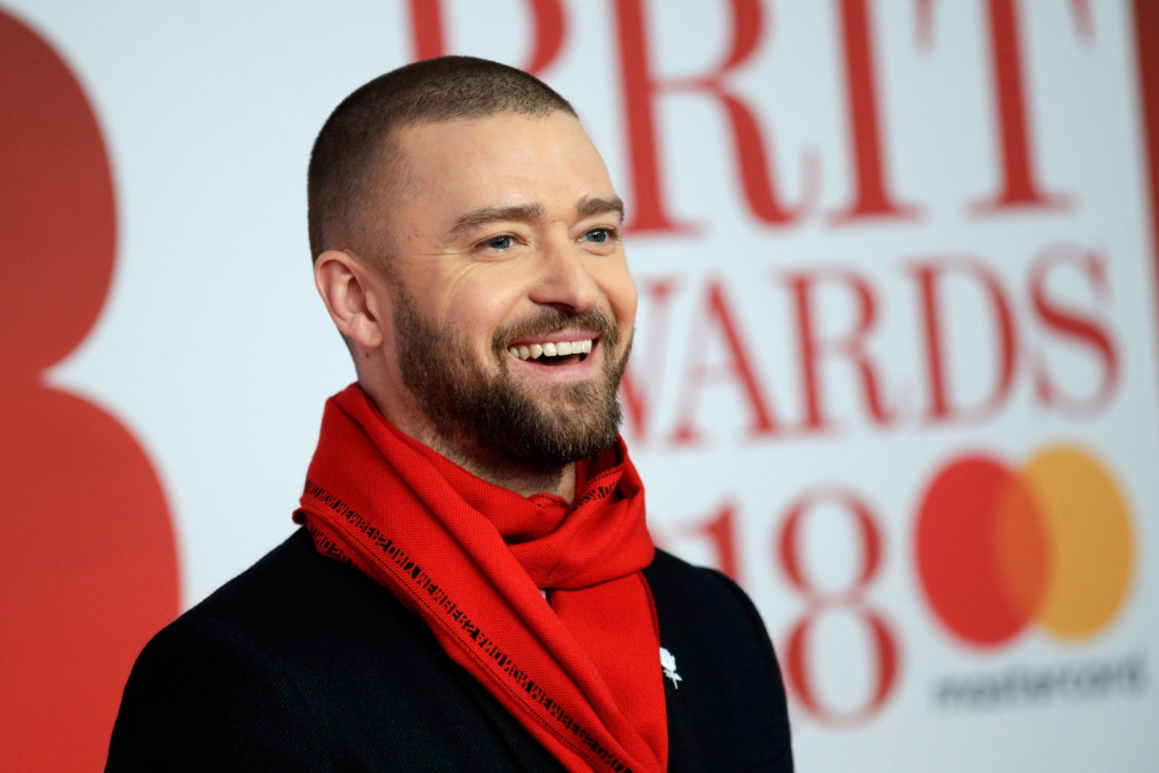 LONDON, ENGLAND - FEBRUARY 21: *** EDITORIAL USE ONLY IN RELATION TO THE BRIT AWARDS 2018*** Justin Timberlake attends The BRIT Awards 2018 held at The O2 Arena on February 21, 2018 in London, England. (Photo by John Phillips/Getty Images)