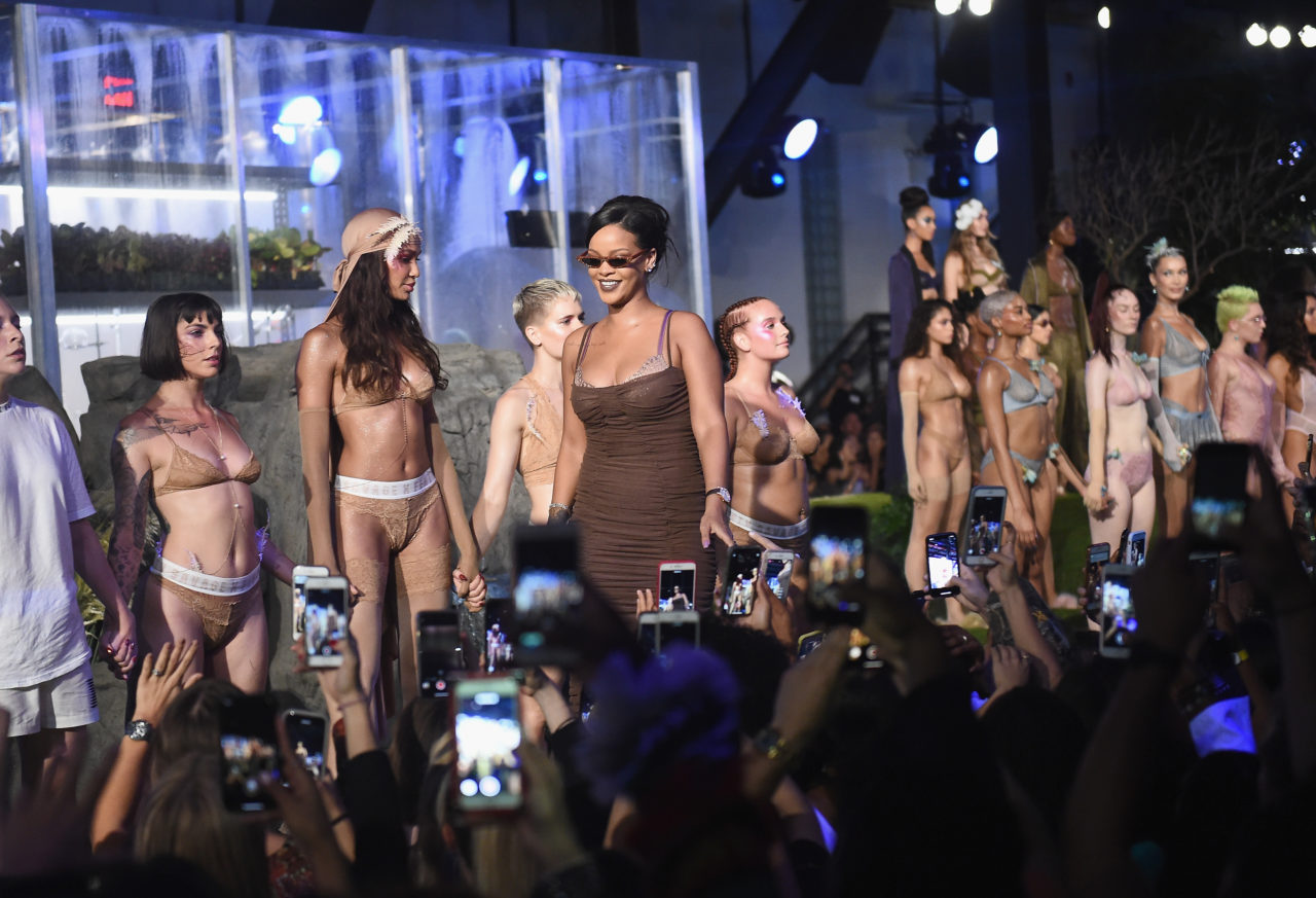 Rihanna Fashion Show, Slick Woods, Pregnant Model, Savage X Fenty