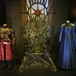 BELFAST, NORTHERN IRELAND - APRIL 10: The Iron Throne room can be seen on display at the Game Of Thrones: The Touring Exhibition press launch at Titanic Exhibition Centre on April 10, 2019 in Belfast, Northern Ireland. Today sees the debut of the Game of Thrones: The Touring Exhibition which combines costumes, authentic props and majestic settings from all seven seasons of the television series including two never before seen sets, The Winterfell Crypt and Dragon Skull Pit ahead of season eight. (Photo by Charles McQuillan/Getty Images)