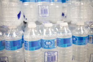 LONDON, ENGLAND - NOVEMBER 20: Plastic water bottles on display in a supermarket on November 20, 2017 in London, England. The Chancellor Philip Hammond is expected to announce a consultation into a possible tax on single-use plastics such as takeaway cartons in this week's Budget. (Photo by Jack Taylor/Getty Images)