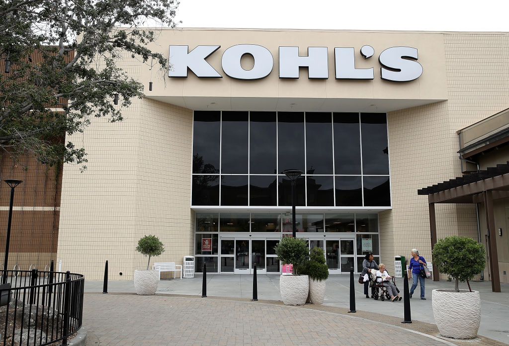 SAN RAFAEL, CA - AUGUST 21: Customers leave a Kohl's store on August 21, 2018 in San Rafael, California. Kohl's reported better than expected second quarter earnings with earnings of $292 million, or $1.76 per share. Analysts had expected $1.65 per share. (Photo by Justin Sullivan/Getty Images)