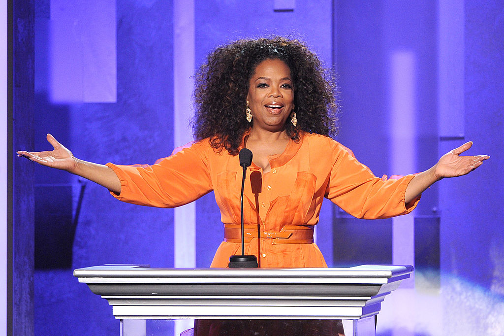 PASADENA, CA - FEBRUARY 22: Oprah Winfrey speaks onstage during the 45th NAACP Image Awards presented by TV One at Pasadena Civic Auditorium on February 22, 2014 in Pasadena, California. (Photo by Kevin Winter/Getty Images for NAACP Image Awards)