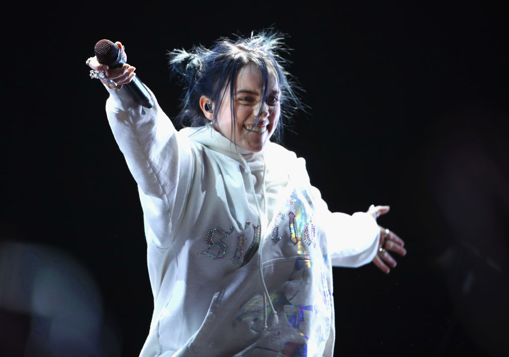 INDIO, CA - APRIL 13: Billie Eilish performs at Outdoor Theatre during the 2019 Coachella Valley Music And Arts Festival on April 13, 2019 in Indio, California. (Photo by Rich Fury/Getty Images for Coachella)