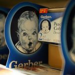 NEW YORK - APRIL 12: Gerber baby food products are seen on a supermarket shelf April 12, 2007 in New York City. Nestle SA, the world's largest food company, announced it will purchase Gerber, the largest baby food producer in the U.S., for $5.5 billion. (Photo by Mario Tama/Getty Images)