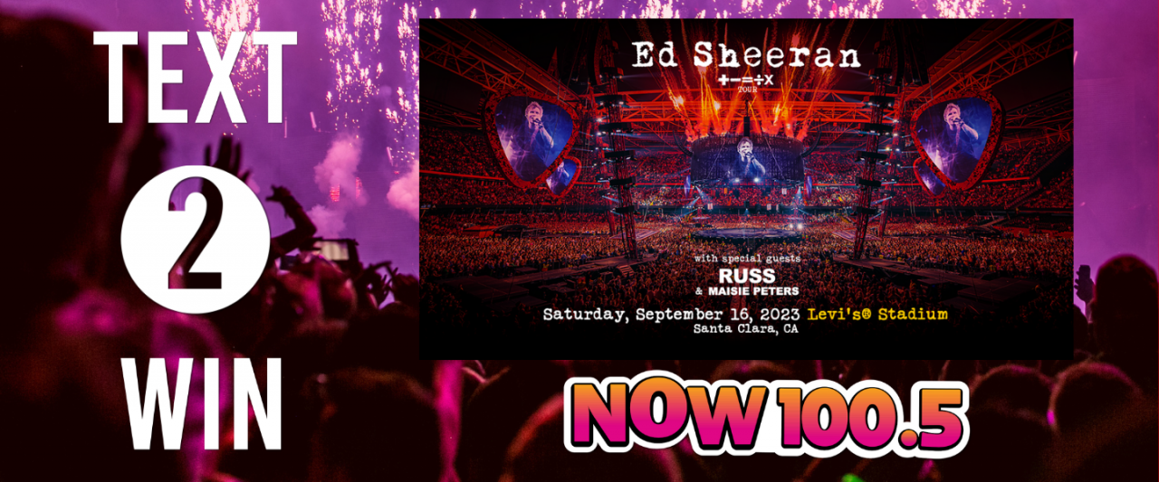 Text 2 Win A Pair of Ed Sheeran Tickets! - Now  FM