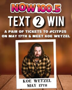 Win a pair of tickets to Country in the Park 2025 on May 17th PLUS, a backstage hang with Koe Wetzel!