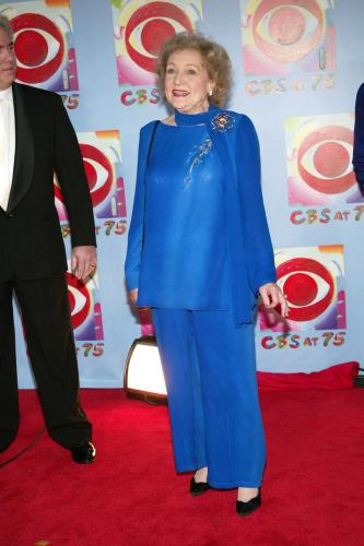 NEW YORK - NOVEMBER 2: (U.S. TABS AND HOLLYWOOD REPORTER OUT) Actress Betty White arrives at the 'CBS At 75' celebration at the Hammerstein Ballroom November 2, 2003 in New York City. This special event commemorates CBS Network's 75th anniversary. (Photo by Evan Agostini/Getty Images)